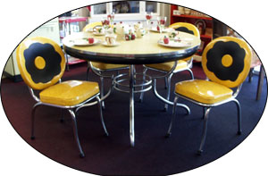 Yellow Table-chairs