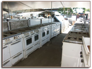 Stoves out back at Buckeye Appliance